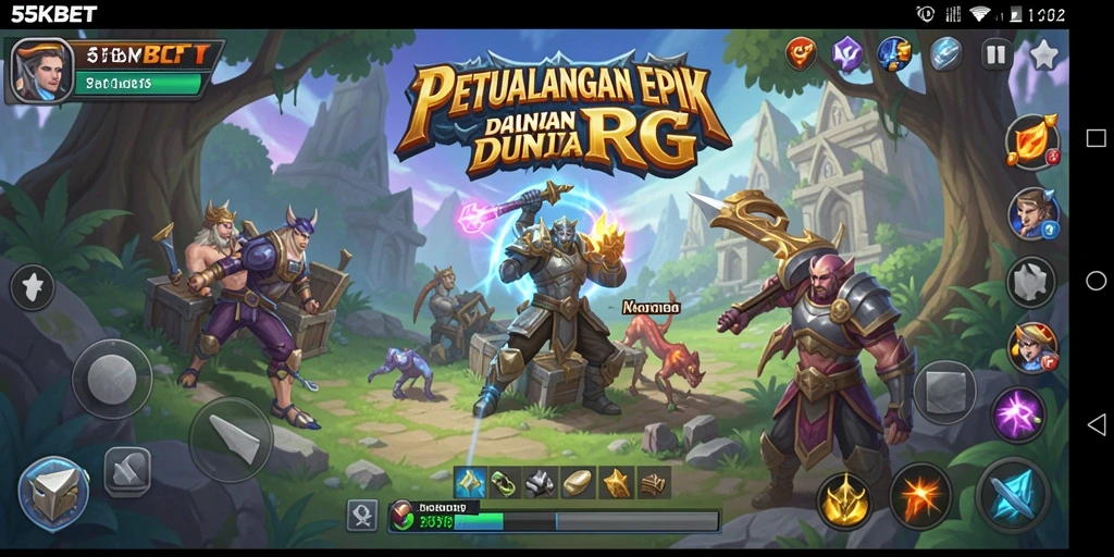 Tampilan gameplay <strong>55KBET</strong> yang penuh dengan aksi seru dan grafis menawan.