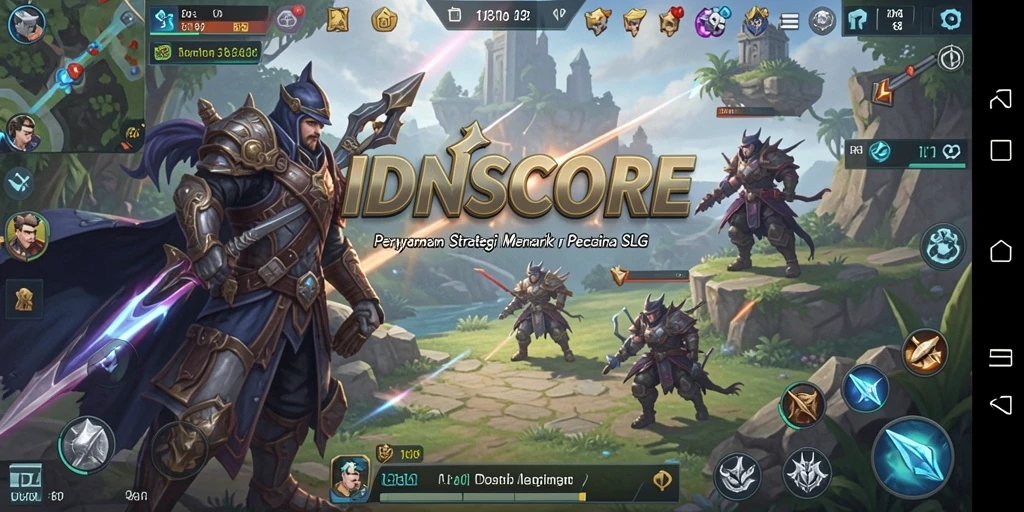 Tampilan gameplay menarik dari IDNSCORE dengan pertempuran epik.