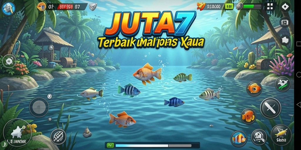 Gameplay memancing JUTA7 yang menegangkan dan seru.