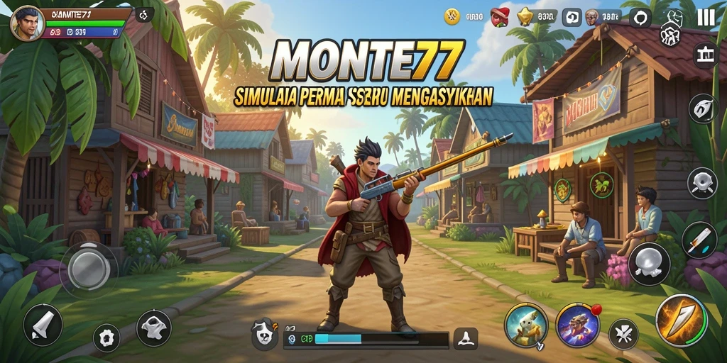 Screenshot gameplay <strong>MONTE77</strong> menunjukkan suasana simulasi yang menarik.