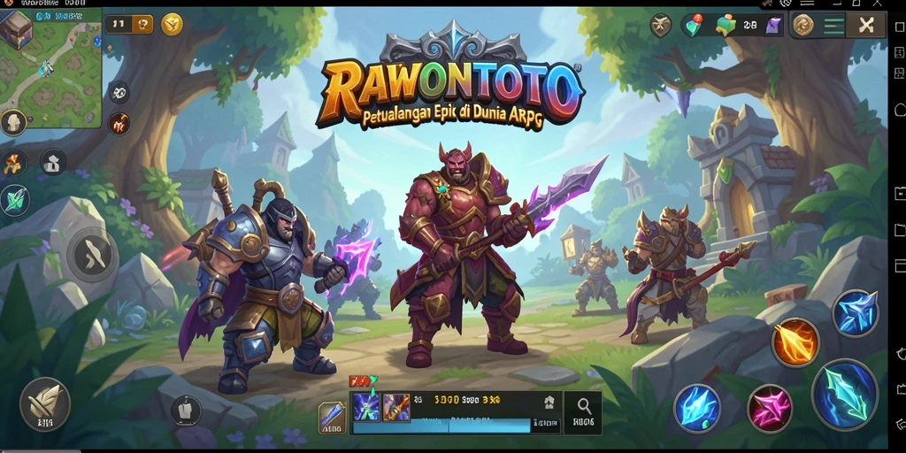 Tampilan mendebarkan dalam gameplay <strong>RAWONTOTO</strong> dengan aksi ARPG yang seru.