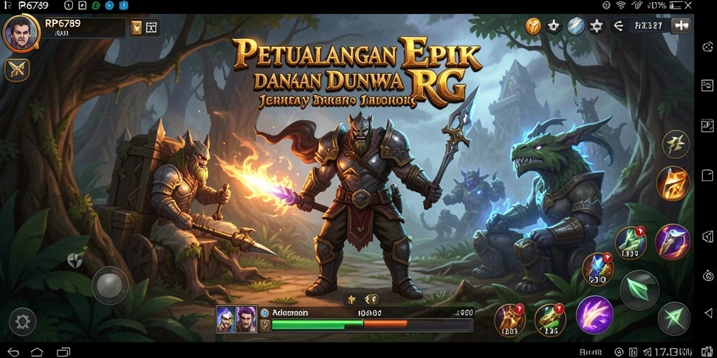 Tampilan gameplay RPG yang menakjubkan dan mendebarkan.