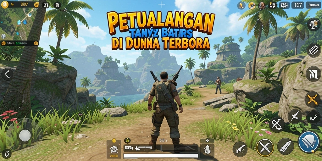 Tampilan gameplay SD107 yang menampilkan eksplorasi dunia terbuka yang luas.