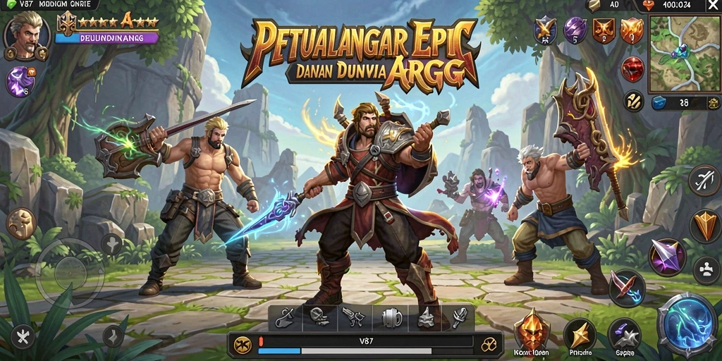 Tampilan gameplay V87 yang menegangkan dan penuh aksi.