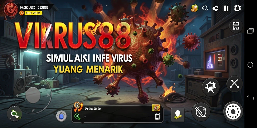 Tampilan seru dari gameplay VIRUS88 yang penuh strategi.